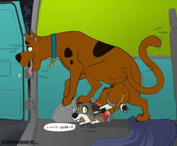 anthro canine cock_vore great_dane hanna-barbera male_only mystery_machine penis scooby-doo scooby-doo_(character) van vehicle vore