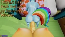 3d animal_genitalia animated anthro applejack_(mlp) big_breasts big_penis breasts dickgirl english_text friendship_is_magic furry futa_on_female futa_pov futanari horse horsecock huge_cock large_breasts mp4 my_little_pony penetration penis pony pov rainbow_dash_(mlp) sex sound straight_hair tecsfm text text_edit vaginal_penetration video