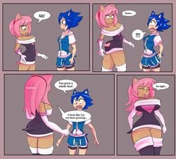 2girls amy_rose amy_the_bat artist_request ass_expansion bimbo bimbofication breast_expansion butt_expansion cleavage comic female female_only furry genderswap gigajule5 humanized peribooty possession rouge_the_bat rouge_the_bat_(cosplay) rule_63 sega sonic_(series) sonic_the_hedgehog transformation yuri