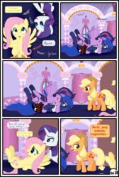 69_position absurd_res applejack_(mlp) blonde_hair clothing comic cunnilingus dialogue english_text equid female female/female feral fluttershy_(mlp) friendship_is_magic furry gutovi-kun hair hat headgear headwear hi_res mammal my_little_pony oral orange_body page_19 page_number princess_luna_(mlp) rarity_(mlp) sex text twilight_sparkle_(mlp) vaginal_penetration yuri