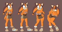 1girls anthro big_breasts blue_eyes breast_expansion breasts female female_only growth half-closed_eyes huge_breasts kojiro-brushard orange_fur seductive sega solo solo_female sonic_(series) sonic_boom sticks_the_badger sticks_the_jungle_badger sticks_the_tejon twintails wide_hips