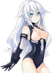 black_heart breasts neptunia_(series) nipples noire smile third-party_edit white_hair