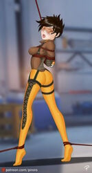 ass bondage clothed overwatch piroro rope tracer