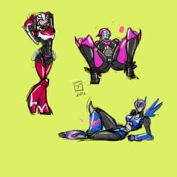 2016 3girls anus arcee arcee_(bayverse) arcee_(g1) arcee_(prime) blue_eyes breasts bumesky female female_only legs_apart multiple_girls nude pussy robot transformers transformers_(bayverse) transformers_animated transformers_prime