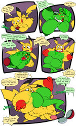 2boys anthro anthrofied breasts chubby comic demon desmo fat fatfur furry fusion gain gay growth hyper hyper_fat interspecies mind_control moobs nintendo obese original_character overweight overweight_male pikachu pokémon_(species) pokemon pokemon_rgby possession rodent tf thick_thighs transformation vore white_border wide_hips yaoi