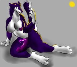 anthro bigshow breasts erection furry futanari herm intersex rose_(disambiguation) sergal solo