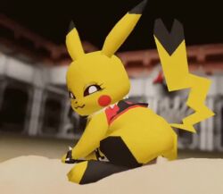 1boy 1girls 3d 3d_animation animated anthro ass cosplay_pikachu eyelashes female_on_top human human_on_anthro human_penetrating kekitopu larger_male loop looping_animation low_poly male_human/female_anthro male_human/female_pokemon nintendo on_top penis pikachu pikachu_libre pokemon pokemon_(species) punk pussy riding_penis sex size_difference smaller_female tagme vaginal_penetration video