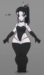 alternate_costume android beepo_(chunkymoon) big_ass big_hips black_suit robot robot_girl