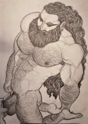 bartel beard bearded big_balls big_penis blowjob facial_hair gay gay_sex hair_bun hairy hairy_arms hairy_balls hairy_chest hairy_legs hairy_male heavy_balls hunk long_hair long_hair_male male_focus manly muscle muscular muscular_male oral oral_sex pencil_(artwork) sketch thick_penis traditional_art traditional_media traditional_media_(artwork) veiny_penis