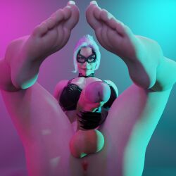 1futa 3d 3d_(artwork) balls black_cat_(marvel) blender blender_(software) facemask feet felicia_hardy fetish fetish_wear foot_fetish foot_focus futa_only futanari glans huge_cock insanis_(artist) long_toenails looking_at_viewer marvel partially_clothed penis presenting_feet scrotum self_upload soles solo solo_focus solo_futa spider-man_(series) tagme toenails toes white_hair