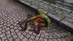 3d animated anthro argonian backbend capplegate10 contortion female flexibility flexible game_screenshot lizard lizardman looking_at_viewer masturbation mp4 music nude oblivion prehensile_tail solo sound stomach_bulge tail_insertion the_elder_scrolls vaginal vaginal_penetration video