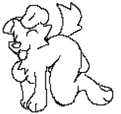 2024 animal_genitalia animated anthro balls blep bouncing_balls breasts canid canine canis domestic_dog genitals gynomorph intersex jackrabbit_(artist) jaiden_(jaidenfluid) mammal monochrome sheath solo tail tail_motion tailwag tongue tongue_out