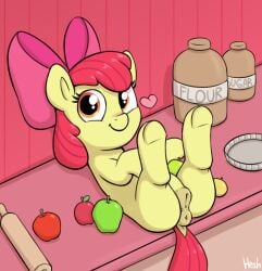 1girls animal_genitalia animal_pussy anus apple apple_bloom_(mlp) ass cub earth_pony equid equine equine_genitalia equine_pussy female feral food friendship_is_magic frut hasbro heretichesh hooves horse mammal my_little_pony pony presenting presenting_pussy pussy red_hair smile solo yellow_body yellow_fur young