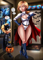 batman_(cosplay) big_ass big_breasts big_butt blonde blonde_hair boots breasts brown_eyes clothing cosplay dash_parr disney female halloween helen_parr huge_ass huge_breasts incest larger_female male mother_and_son pixar power_girl_(cosplay) shadman smaller_male smooth_skin tagme the_incredibles thick_thighs tight_clothing white_skin wide_hips