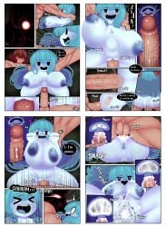 blowjob breasts clothes_rippiing cowgirl_position cum cum_in_pussy ghost ghost_girl heart-shaped_pupils huge_breasts impregnation mob_face monster_girl paizuri sex shirt_pull spooky's_house_of_jump_scares spooky_(shojs) titjob vaginal_penetration whitewo1f