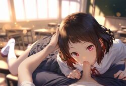 ai_generated classroom fellatio hyouka ibara_mayaka school_uniform stupixi