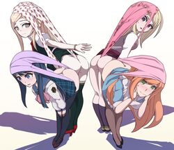 akamatsu_kaede ass atomic_wedgie danganronpa danganronpa:_trigger_happy_havoc danganronpa_1 danganronpa_2:_goodbye_despair danganronpa_3 danganronpa_v3 humiliation maizono_sayaka multiple_girls panties panties_over_head pink_panties polka_dot_panties print_panties purple_panties sonia_nevermind straight_hair super_danganronpa_2 uwaxa wedgie yukizome_chisa