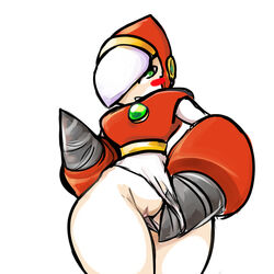 1boy 1cuntboy android android_boy andromorph blank_background blush blushing color crash_man cuntboy cute drill half_naked intersex mega_man mega_man(classic) mega_man_2 pussy ripped_clothes ripping_clothing robot robot_boy vagina visor visor_helmet ylwkirby