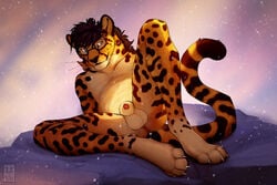 absurd_res anatomically_correct anchee animal_genitalia anthro anus ass balls cheetah claws felid feline fur genitals hair hi_res king_cheetah kofi male male_only mammal nude penis smile solo spots spotted_body spotted_fur