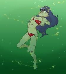 1girls aquaglubs athena_asamiya drowning female king_of_fighters snk solo underwater water_torture