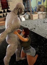 abigail_blyg alexfrazer blowjob clothed dominant_male fat_cock feet female female_humiliation monster_cock punch red_hair regenerator submissive_female the_quarry trying_to_escape voluptuous_female