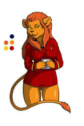 1girls 2012 alien anthro anthro_only caitian_(species) dktorzi feline female female_only furry humanoid jkal looking_at_viewer orange_fur red_shirt shiboline_m'ress solo solo_female star_trek star_trek_the_animated_series starfleet_insignia starfleet_uniform tail yellow_sclera