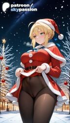 artoria pendragon from christmas by skypassion