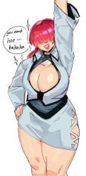 1girls bbw big_breasts bimbo boobs_bigger_than_head boobs_out breasts breasts_bigger_than_head breasts_out busty cleavage curvaceous curves curvy curvy_body curvy_female curvy_figure curvy_hips dialogue english_text female female_focus female_only hair_over_eyes hand_on_hip hi_res high_quality high_resolution highres hips jacket king_of_fighters kof large_breasts light-skinned_female light_skin lips lipstick makeup miniskirt open_mouth pale-skinned_female pale_skin pink_lips pink_lipstick pinup ponytail red_hair ryota_ravioli shermie_(kof) short_skirt skimpy skimpy_clothes skirt snk solo solo_female solo_focus speech_bubble text the_king_of_fighters thick_thighs thighs thunder_thighs tied_hair venus_body very_high_resolution voluptuous voluptuous_female white_background wide_hips