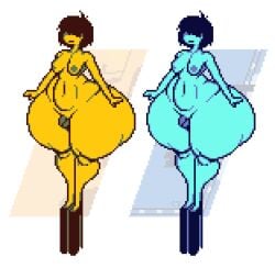 ass_body big_ass bimbo bimbofication cyanu deltarune gay hips hips_wider_than_shoulders huge_ass hyper_heels kris_(deltarune) male micropenis nonbinary penis pixel_art sissy slut small_penis thick_thighs tiny_penis whore wide_hips