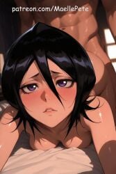 ai_generated ass beautiful beauty bed bleach blush breasts cheeks cute doggy doggy_style doggy_style embarrassed embarrassed_female enjoying female from_behind from_behind_position girl girly grabbing grabbing_from_behind groping human innocent kneeling kneeling_on_bed kuchiki_rukia kuchiki_rukia long_hair love maellepetite muscular muscular_male naked nude nude_female pose pussy sex_from_behind sex_on_bed shy vagina vaginal_penetration vaginal_sex
