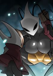 1girls 2_horns alternate_body_type alternate_breast_size arthropod artist_name big_ass big_breasts big_butt black_body black_skin breasts bubble_ass bubble_butt bug bug_girl female female_only hollow_knight hollow_knight:_silksong hornet_(hollow_knight) large_ass large_breasts large_butt shakra_(hollow_knight) silksong team_cherry