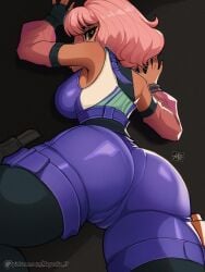 1female 1girls 2d arms_raised arms_up armwear ass ass ass_focus ayla_winn_(fortnite) bare_shoulders big_ass big_breasts big_breasts big_breasts breasts breasts breasts clothed clothing epic_games female female female_only fingerless_gloves fortnite fortnite:_battle_royale fully_clothed fully_clothed_female glove magaska19 pantylines pink_hair presenting presenting_ass presenting_hindquarters short_hair solo solo_female standing tagme