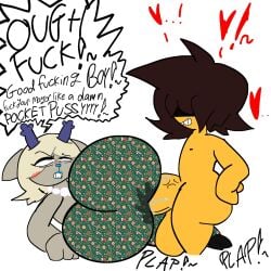 anthro big_ass carol_holiday comic deltarune fat_ass fucked_through_clothes