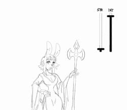 1anthro 1girls abs animated anthro anthro_bunny anthro_on_anthro armband armbands axe barbarian bare_shoulders bimbophi black_and_white breast_expansion breasts_bigger_than_head bunny_ears bunny_girl cleavage clothed clothed_female clothing clothing_transformation cow_ears dress dungeons_and_dragons female female_only furry furry_female furry_only hair_over_eyes holding_axe holding_staff horns huge_breasts loincloth long_hair medium_breasts medium_hair midriff minotaur muscular muscular_arms muscular_female muscular_legs nipple_bulge no_color nose_ring slider sorceress species_transformation staff topwear transformation