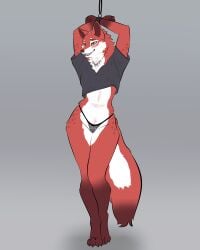 bondage clothed comic furry furry_female furry_only furry_tail furry_wolf girly lingerie lp01 panties shirt tail thong thong_panties wolf wolf_girl wolf_tail xarskan
