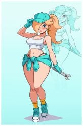 1girls 2025 2d 2d_(artwork) 2d_artwork alternate_version_available ass big_ass big_breasts blonde_female blonde_hair blonde_hair_female blush blushing_at_viewer blushing_female breasts cap clothed clothed_female clothing crop_top ear_piercing earrings female female_focus female_only fully_clothed fully_clothed_female hair_over_one_eye jacket jacket_around_waist light-skinned_female light_skin mario_(series) mario_kart mario_kart_world mechanic nintendo panties pierced_ears piercing piercings platinum_blonde_hair ponytail princess_rosalina princess_rosalina_(pro_racer) sneakers socks solo solo_female solo_focus star_earrings super_mario_bros. super_mario_galaxy sweater_around_waist tank_top thick_thighs thighs woomy1010 wrench