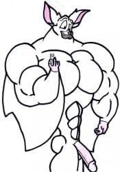 2018 4_fingers abs albino anastasia_(film) anthro anthrofied ass balls bartok bartok_the_magnificent bat big_muscles big_pecs big_penis casual_nudity claws collarbone colored colored_pencil_(artwork) don_bluth fangs finger_claws fingers flaccid flat_colors fur genitals hairless_hands hi_res huge_muscles huge_pecs humanoid_genitalia humanoid_penis hyper hyper_muscles hyper_pecs male mammal marker_(artwork) membrane_(anatomy) membranous_wings muscles muscular muscular_anthro muscular_male nude pecs penis pink_hands pink_inner_ear pink_nose pink_sclera pinup pose simple_background small_hands small_head solo standing teeth thick_arms thick_thighs top_heavy traditional_media_(artwork) white_background white_body white_fur winged_arms wings wish-granter