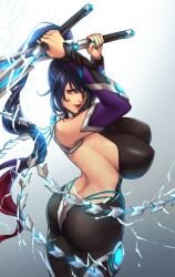uehara rin from action taimanin by ktovhinao