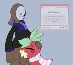 anthro bad_anatomy blowjob canelitabunny cum cum_in_mouth cum_inside dandy's_world gay roblox rodger_(dandy's_world) sprout_(dandy's_world) strawpage strawpage_request
