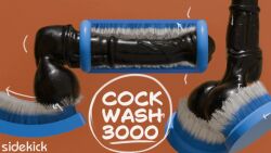 animal_genitalia animal_penis animated artist_name balls black_penis brown_background brush disembodied_penis duo english_text equid equine equine_genitalia equine_penis feral genitals horse male mammal penis sidekick simple_background text