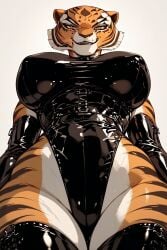 ai_generated furry kung_fu_panda large_breasts master_tigress tigress_(kung_fu_panda) wife