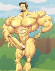 big_penis buff cock_ring ned_flanders pecs simpsons