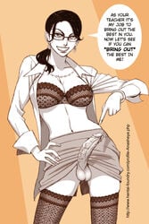 1futa 2d 2d_(artwork) anasheya balls black_and_white bra bracelet breasts brown_hair brown_hair_futa cleavage curvy earrings english_dialogue english_text erection erection_under_clothes erection_under_skirt fingernails futa_only futa_teacher futadom futanari glasses greyscale grin hentai_foundry intersex large_breasts lida_martinazzi lingerie looking_at_viewer necklace no_panties original penis penis_out penis_under_clothes penis_under_skirt pointing_at_own_penis precum skirt skirt_lift smile solo solo_futa speech_bubble stockings talking_to_viewer teacher text thighhighs uncensored veins