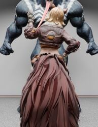 1boy 1futa 1girls 3d afrn back_view big_dom_small_sub blender faceless_male from_behind futanari imminent_sex looking_at_another looking_at_partner looking_up marvel marvel_rivals squirrel_girl_(marvel) squirrel_girl_(marvel_rivals) venom_(marvel)