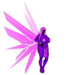 becsantus digital_art digital_face four_arms futa_focus futa_only futanari high_heels holographic_wings huge_breasts huge_butt hyper_penis hyper_testicles magenta_eyes magenta_hair mechanical mechanonim metallic_body multi_arm original original_character pink_eyes pink_hair purple_body purple_skin robot robot_anthro robot_girl robot_humanoid robot_joints robotic robotic_arm sheath sheathed sheathed_horsecock thick_thighs
