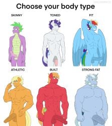 abs alphabittle_blossomforth_(mlp) animal_genitalia animal_penis anthro applejack_(mlp) balls big_macintosh_(mlp) big_penis blonde_hair blue_body blue_eyes dragon earth_pony equid equine equine_genitalia equine_penis erection friendship_is_magic ftm_crossgender genitals green_eyes group hair hasbro hi_res horn horse male mammal medial_ring mlp_g5 multicolored_hair muscular muscular_male my_little_pony mythological_creature mythological_equine mythological_scalie mythology nipples nude nude_anthro nude_male orange_body overweight overweight_anthro overweight_male pegasus penis pink_penis pony purple_body purple_hair rainbow_dash_(mlp) rainbow_hair rarity_(mlp) red_body rule_63 scalie shallowwin skinny skinny_male spike_(mlp) unicorn vein veiny_penis white_body wings