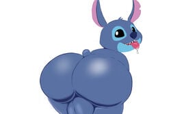 3:2 alien ass balls big_balls big_butt black_eyes blue_body blue_fur bodily_fluids disney experiment_(lilo_and_stitch) fur genitals gypsy_king_(artist) hi_res huge_butt hyper hyper_butt lilo_and_stitch looking_back male male_only saliva simple_background smile smiling_at_viewer solo stitch tongue tongue_out