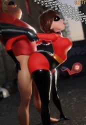 3d 3d_(artwork) ahe_gao arms_grab blender_(software) bob_parr breasts elastigirl female fucked_from_behind fucked_silly helen_parr impregnation large_ass large_breasts latex milf mr._incredible robert_parr sex_from_behind smitty34 stomach_bulge tagme the_incredibles