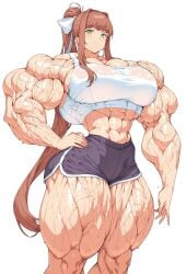 monika (doki doki literature club) from doki doki literature club by anime muscle