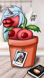 1girls :>= big_breasts big_lips big_lips_no_eyes breasts demongirl987 expansion female female_only fuckplant kneesocks_daemon large_breasts long_lips panty_&_stocking_with_garterbelt plant plant_girl potted_plant succplant suck_and_fuck suckplant transformation